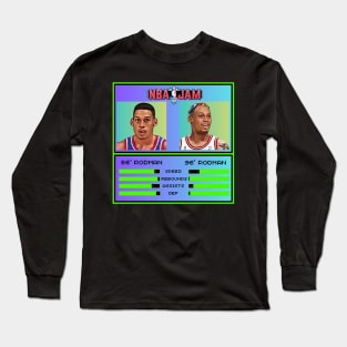 86’ Rodman vs 96’ Rodman - NBA Jam Edition Long Sleeve T-Shirt